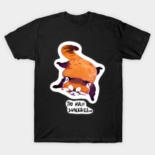 Sleepy Red Panda Oversnacked T-Shirt